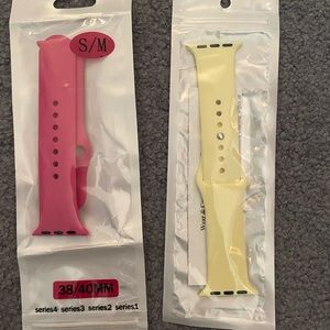 Pink & Pale Yellow Apple Watch Bands